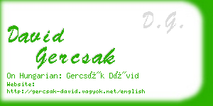 david gercsak business card